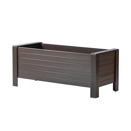 New Age Pet 48in ECOFLEX Rectangular Planter, Walnut RGGRP42-09-48
